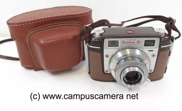 Kodak Bantam RF Rangefinder Film Camera w/leather case Circa:1953 Clean WORKS!!