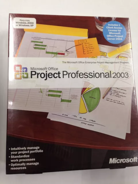 Microsoft Office Project Professional 2003 Edition Full Retail Sealed H30-00428