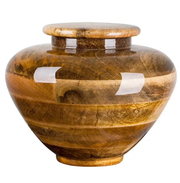 Stunning Handcrafted Mango cremation urn for ashes Unique Personalised URN (MU2)