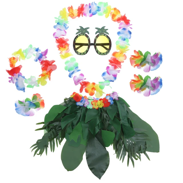 1 Set lunettes de soleil de fête Hawaii Hula Leaf Jirts habiller les