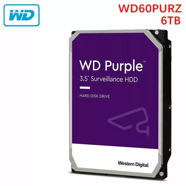 WD 1TB 2T 3T 4TB HDD Blue PC Purple Surveillance Hard Drive Western Digital 3.5"