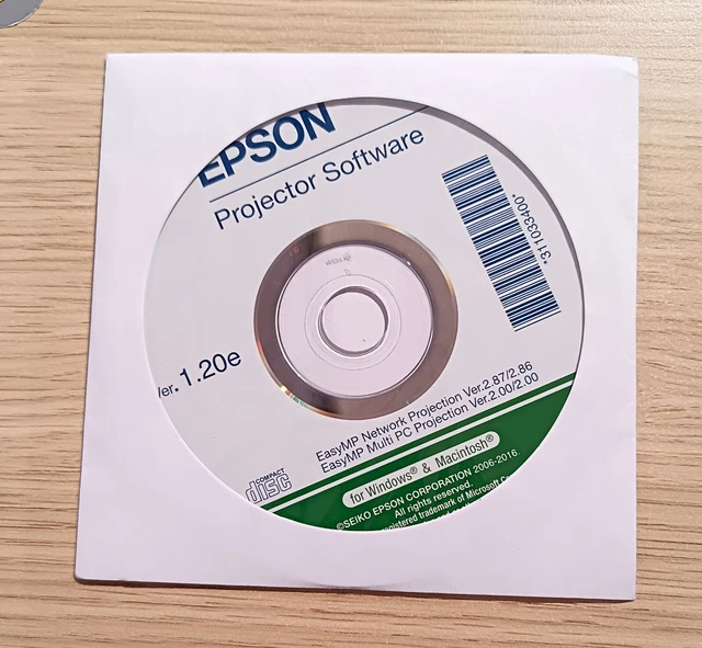 ORIGINAL EPSON PROJEKTOR Software CD Enth lt EasyMP Ver 1 20e EUR 5 Original epson projektor software cd enth lt easymp ver 1 20e eur 5