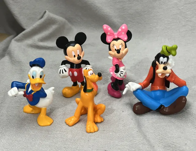 Minnie Mouse pink bow 3" Mickey Pluto Goofy Donald Disney PVC Figure Cake Topper