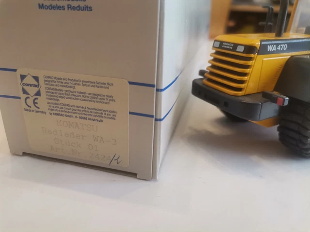 Chargeuse Komatsu WA-470 - Conrad 1/50 - Modèle Réduit D'occasion