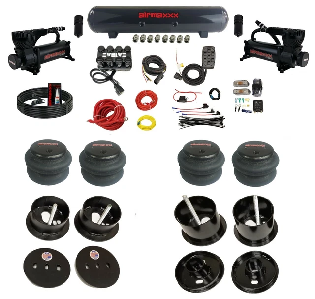 COMPLETE BOLT ON Manifold Valve Bags Air Ride Suspension Kit For 1961