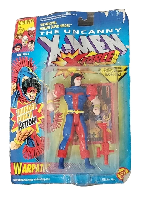 X-Men X-Force Warpath Action Figure Marvel Toy Biz Damaged Card New Sealed Vtg