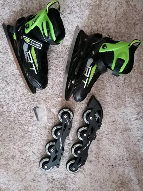 Raven Profession 2in1 Verstellbare Schlittschuhe Inline Skates Gr. 35-39 Inliner