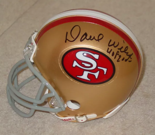 DAVE WILCOX Signed/Autographed SAN FRANCISCO 49ERS Mini Helmet HOF 2000 w/COA