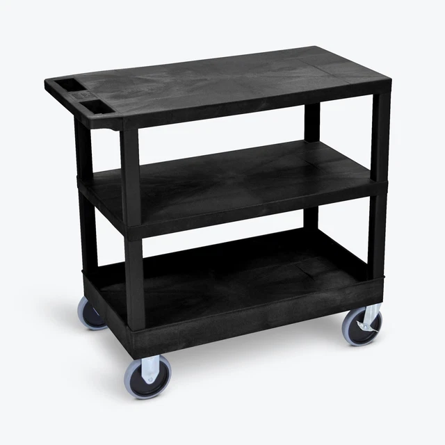 Luxor 32inx18in Two Flat/One Tub Shelves Total Cap 500 lb Material Type