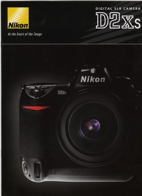 Folleto de cámara réflex digital Nikon D2Xs 2005 como nuevo