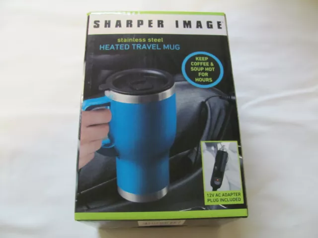 Sharper Image Ss Heated Travel Mug With 12V Ac Adapter Included