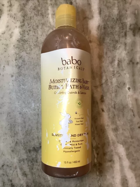 Babo Botanicals Moisturizing Baby Bubble Bath & Wash Comforting Oatmilk Damaged