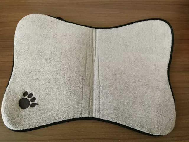 Tapis Chien Chat Antidérapant  Support pour Gamelle nourriture gris 48x35 cm