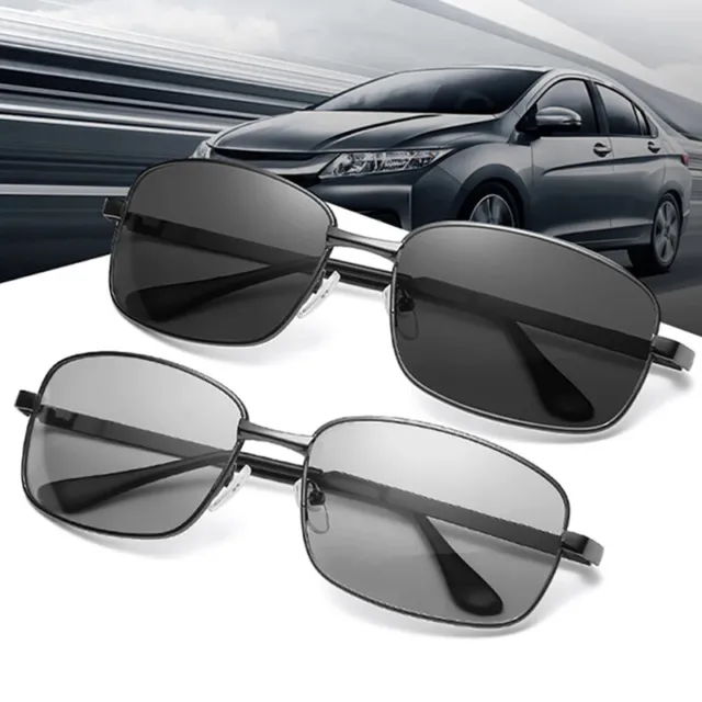 Mens Polarized Photochromic Sunglasses UV400 Pilot Sport Driving Outdoor Glasses