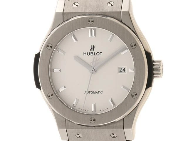 HUBLOT Classic Fusion Opaline 542.NX.2611.LR Silver Titanium Men's  [200]