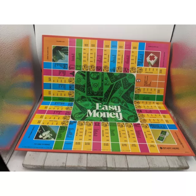 Piezas de repuesto de juego de mesa Easy Money 1974 tablero de juego rojo 4620