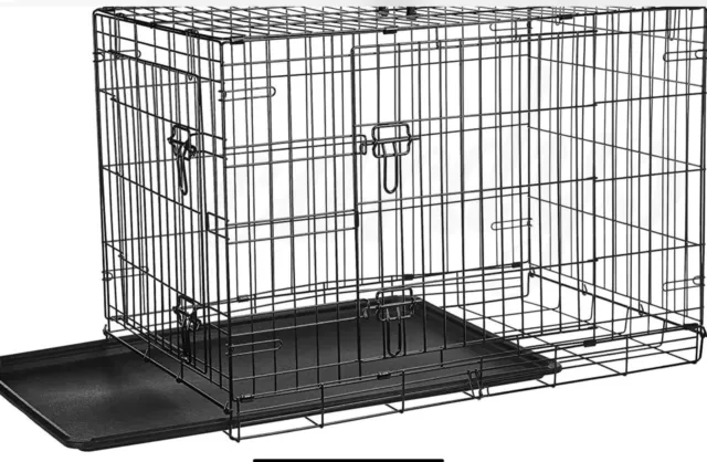 Dog Crate Cage Puppy Training Pet Carrier Small Medium Large XL XXL Metal Cages