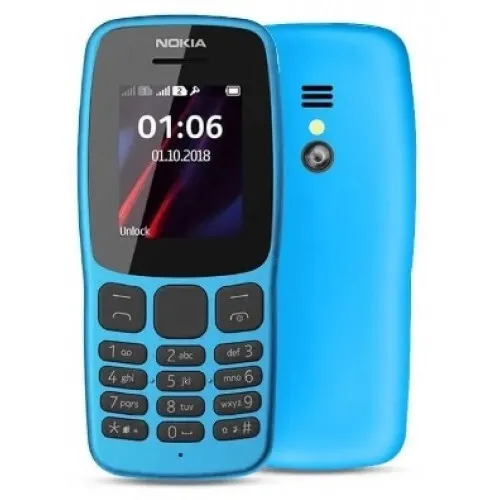 Nokia 106 2018 Dual Sim FM Radio botones grandes, telefono clasico movil AZUL