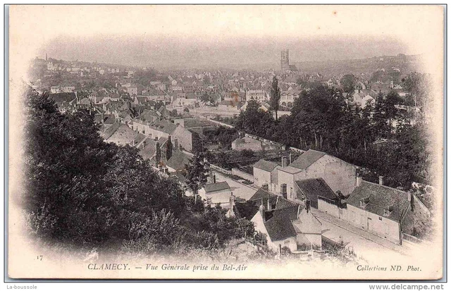 58 CLAMECY - vue generale prise du bel air