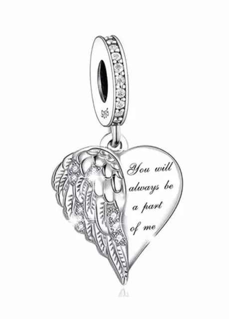 CLOSING DOWN SALE, Sterling silver You Will Always be a Part of Me Dangle Charm