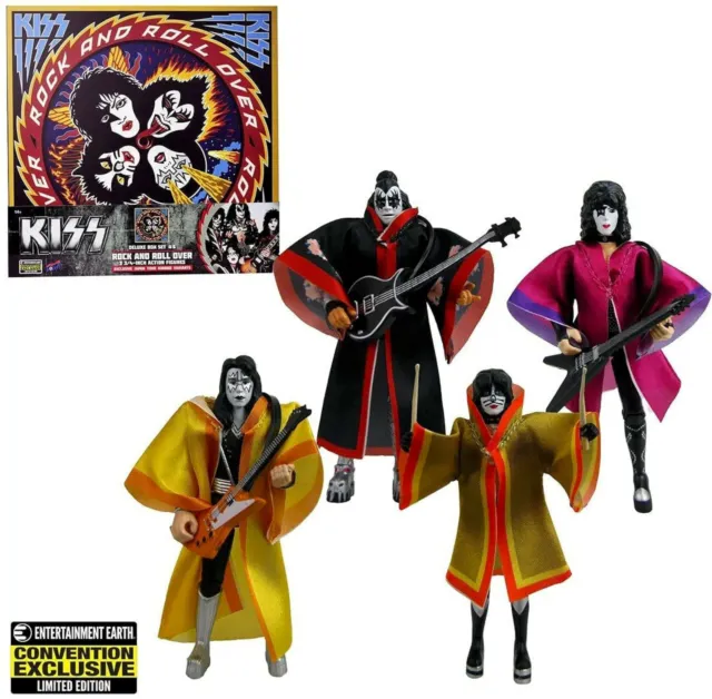 NEW KISS Rock and Roll Over 3 3/4-Inch Action Figure Deluxe Box Set 2021 SDCC