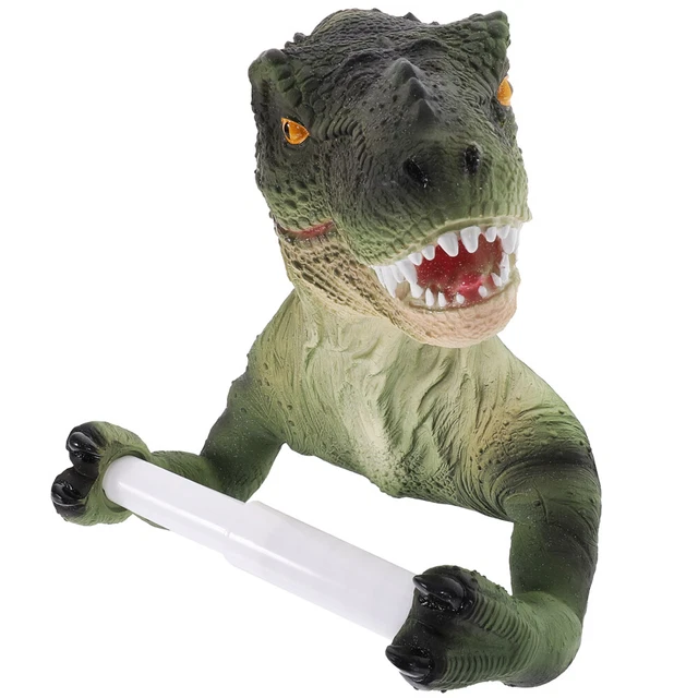 Soporte de papel higiénico para dinosaurio 3D para dinosaurios rollo de pared de tejido higiénico