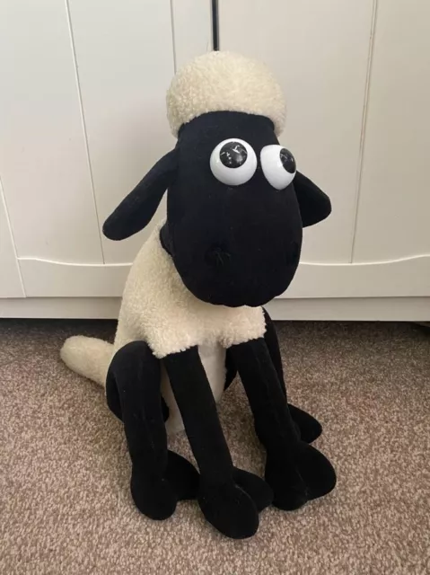 Vintage Large 17” Shaun The Sheep Plush 1989 Born to Play Wallace and Gromit