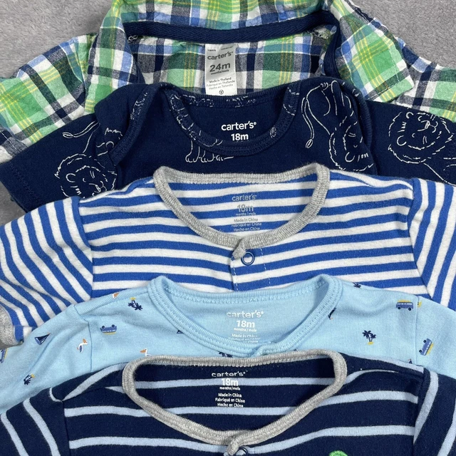 Carters Bodysuit Baby Boys 18-24 Months Bulk Infant Summer Casual Fun 2