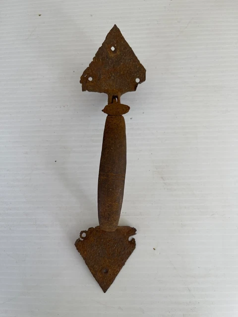 Vtg Forged Metal Farm House Barn Door Pull Handle Primitive Gate Architectural