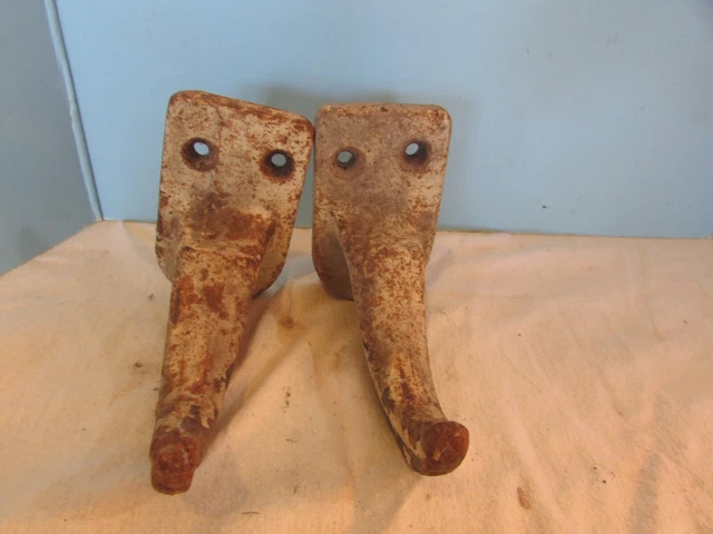 2-Antique Hot Water Radiator support holder Cast Iron Old-industrial shelf hook 3