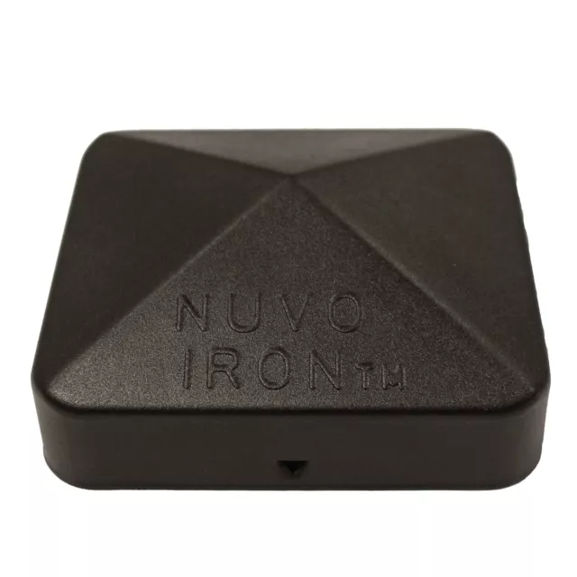 Nuvo Iron 3.5" x 3.5" Eazy Cap (for Posts with Rounded Corners) - Black PCP11BLK