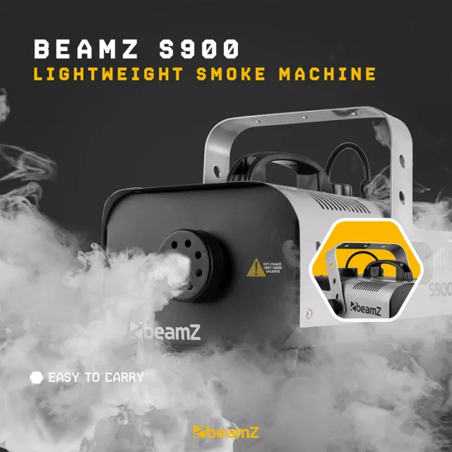 Beamz S900 High Output Smoke Machine Mobile DJ Fog Mist Fogger Haze Effect 900W 2