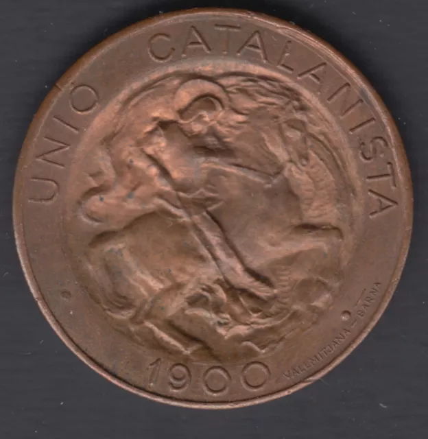 Moneda Unio Catalanista 5 Centimos 1900 - Barcelona - Ebc +