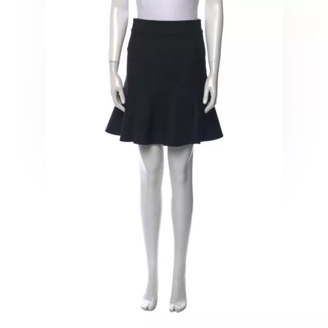 Balenciaga Wool Silk Ruffle Flounce High Waist Short Black Skirt 40/US8 $1050