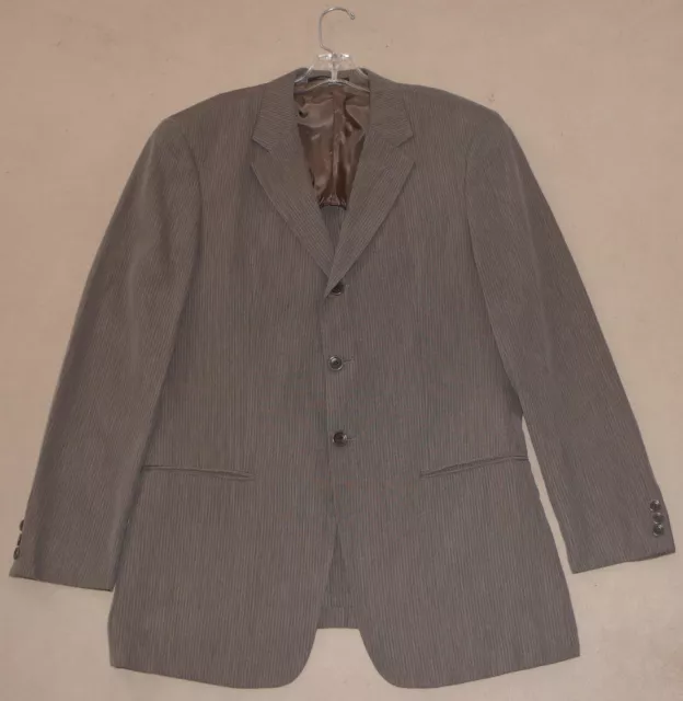 ARMANI COLLEZIONI Unstructured Suit Jacket - Men 38R Brown Cotton Blend Blazer