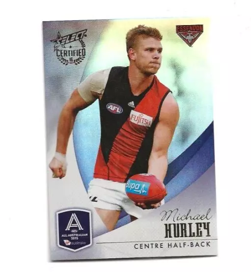 2016 AFL Select Certified All Australian ESSENDON MICHAEL HURLEY AA5 CARD