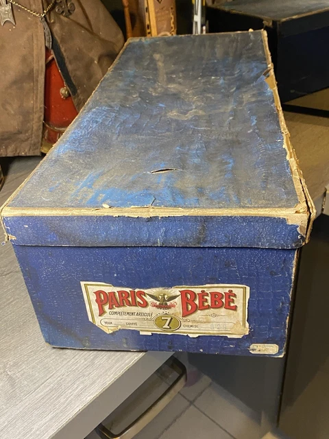 Boite D’origine Poupee Ancienne Paris Bebe Taille 7 Jumeau Sfbj