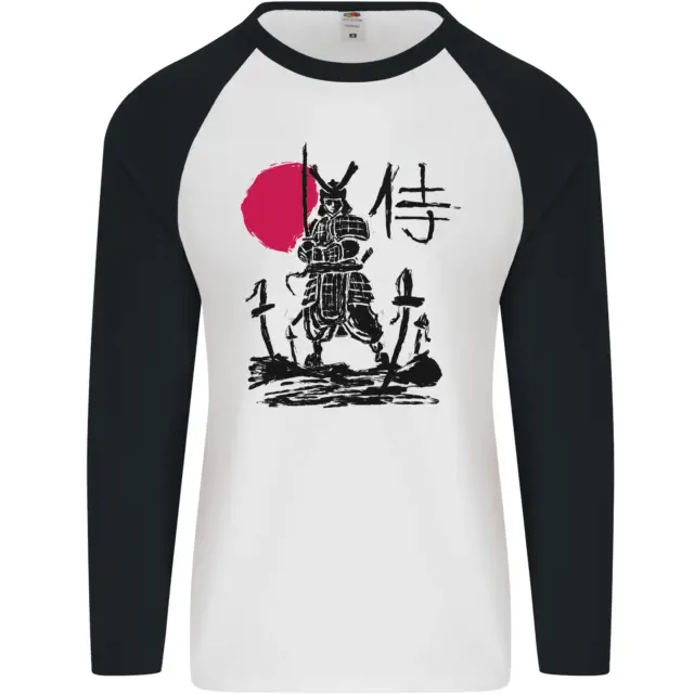 Maglietta da baseball Samurai Battle MMA Kenjutsu Kendo Iaido da uomo L/S