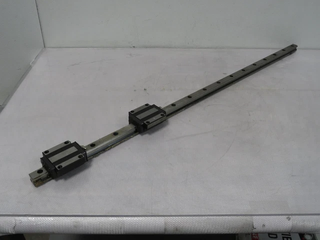 Lot of 2 THK HSR25 Linear Bearing Block on a 39.5 in rail T187072