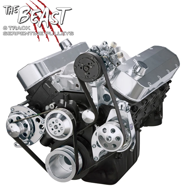 BIG BLOCK CHEVY Serpentine Pulley Conversion Kit Air Conditioning 454