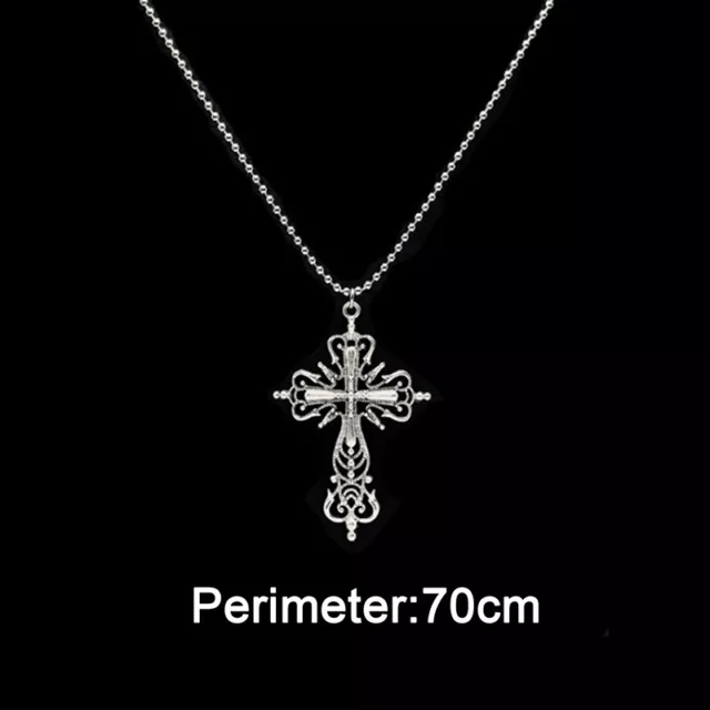 Gothic Dark Style Cross Pendant Necklace Rock Punk Goth Fashion NecklacesWE. WY4