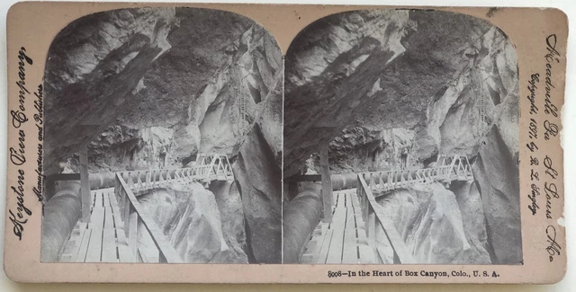 Box Canyon Colrado USA US Fotografie Stereo Vintage Citrat
