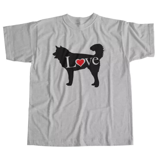 Love Alaskan Malamute Mens Unisex Tee T-Shirt Mally Mal Spitz Dog Silhouette