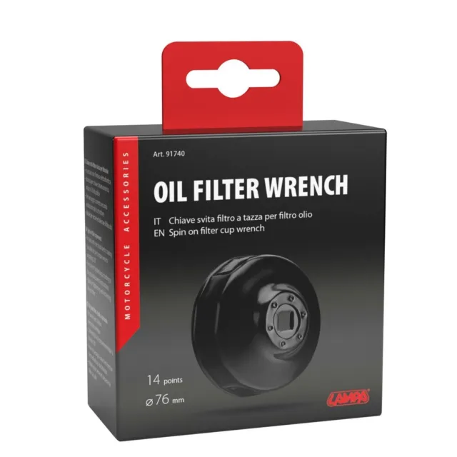 Chiave svita filtro a tazza per filtro olio per filtro Ø 76 mm con 14 lati