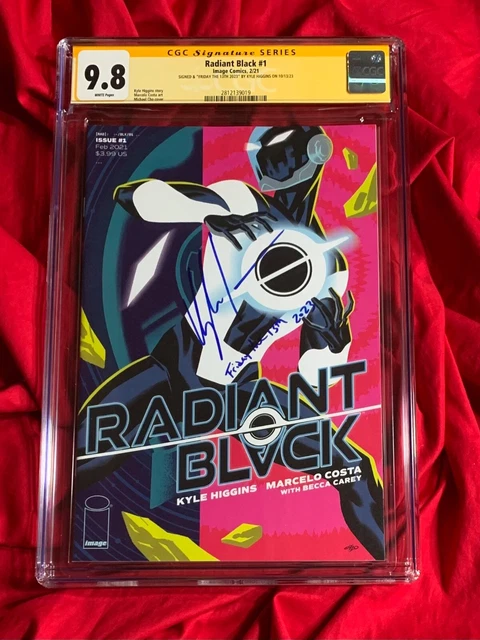 CGC SS 9.8~Radiant Black #1~1st print cover A~SIGNED Kyle Higgins~Inscribed 13th
