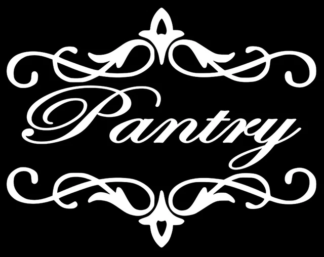 Pantry Door Style #2 Vinyl Decal Sticker Sign Kitchen / Home Wall Lettering
