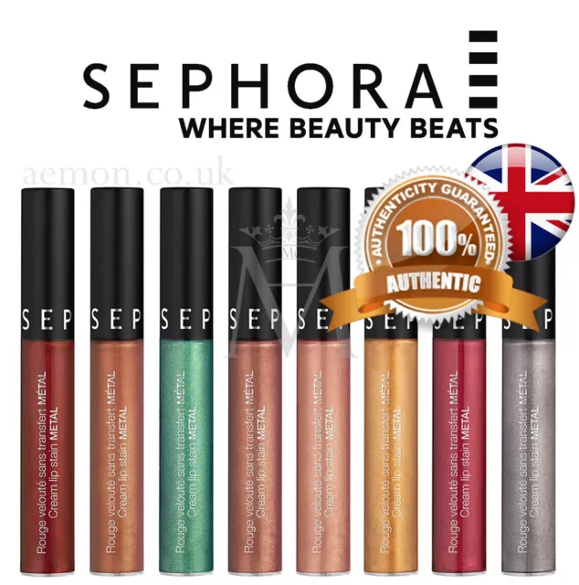 Sephora Collection Cream lip stain METAL shine last long gloss ORIGINAL! Luxury