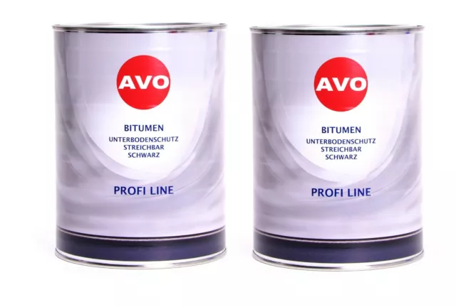 AVO Unterbodenschutz 2x2,5kg UBS Bitumen Pinseldose Streichbar schwarz A100209