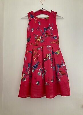 Girls Coral/Red  Ted Baker Floral Dress, Age 13 Years
