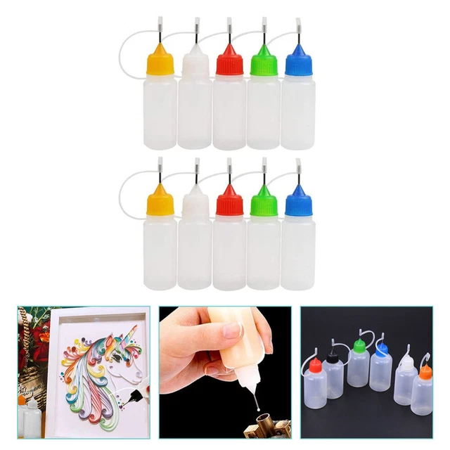 10 piezas botella de pegamento de punta botellas goper puntas de precisión - botellas de aplicador